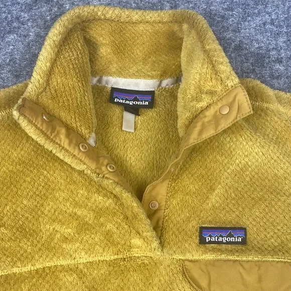 Patagonia Fleece Women Small Gold Re-Tool Snap-T Nectar Prairie Rare Colorway - Picture 1 of 12